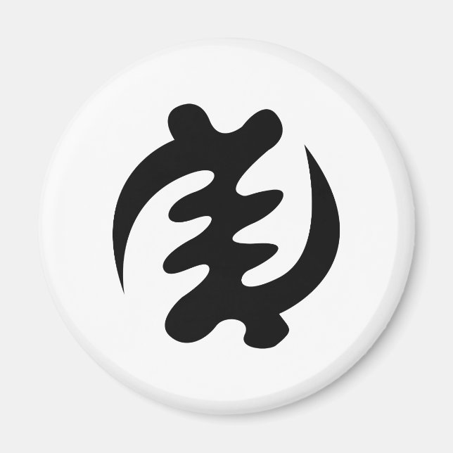 Gye Nyame | Gud är högsta Adinkra Symbol Magnet (Framsidan)
