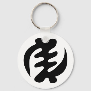 Gye Nyame Gud är högsta Adinkra Symbol Nyckelring