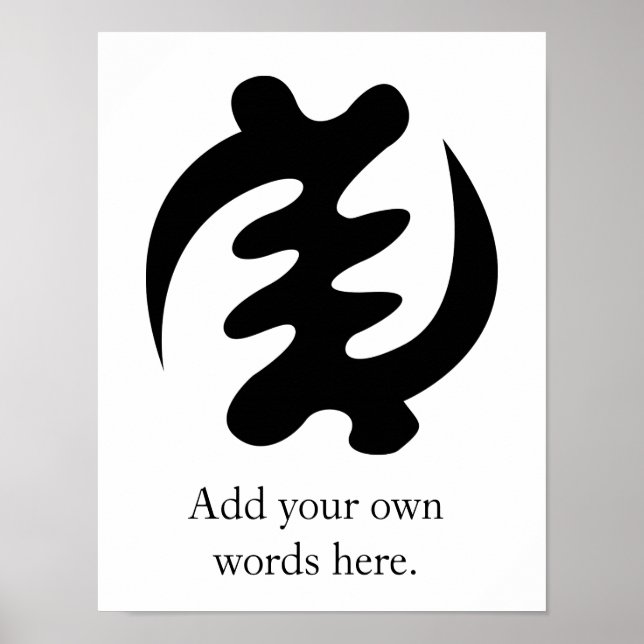 Gye Nyame | Gud är högsta Adinkra Symbol Poster (Framsidan)