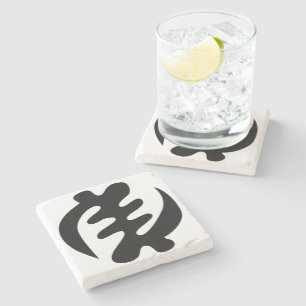 Gye Nyame Gud är högsta Adinkra Symbol Stenunderlägg