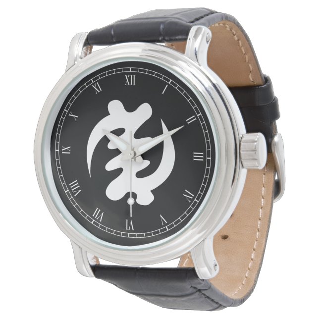Gye Nyame | Gud är högsta symbol Armbandsur (Vinklad)