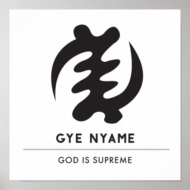 Gye Nyame | Gud är högsta symbol Poster (Framsidan)