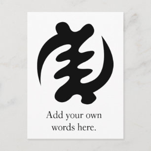 Gye Nyame Gud är högsta symbol Vykort