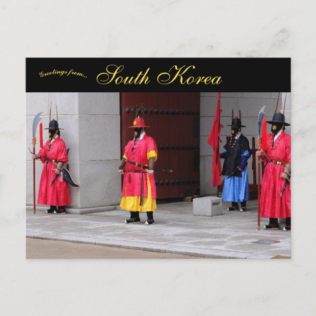 Gyeongbokgung Palace Security Seoul South Korea Vykort (Framsida)