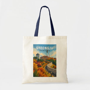Gyeongju Sydkorea Illustration Resa Konst Tygkasse