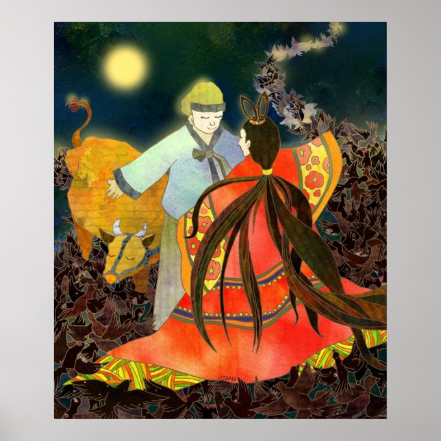 Gyeonwu & Jikny eo: Chilseok-historien i Korea Poster (Framsidan)