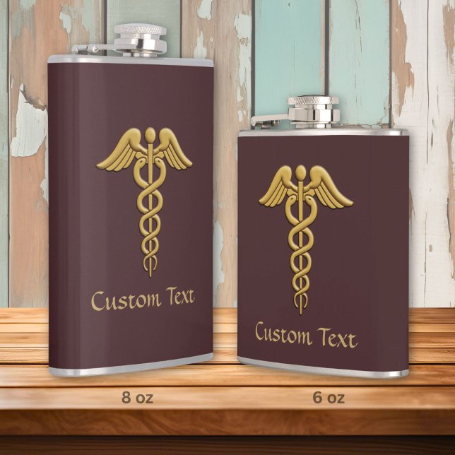 Gylden dubbel orm Caduceus Fickplunta (Skapare uppladdad)