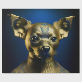 Gylden egyptisk Chihuahuavakt Presentpapper