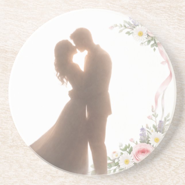 Gylden famn vid solnedgång - Romantisk Underlägg (Framsidan)