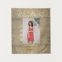 Gylden glitter glad 15-årsdag foto namn år