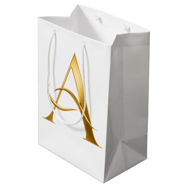 Gylden Initial En Minimalistisk Design (Baksidan Vinklad)