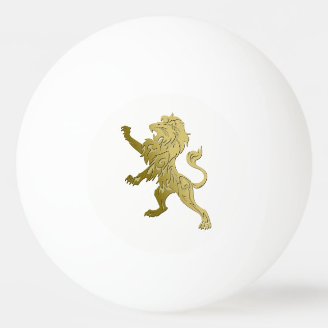Gylden kunglig lejon pingisboll (Framsidan)