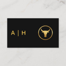 Gylden look - Oxen Zodiak -monogram svart