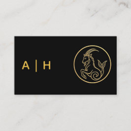 Gylden look - Stenbocken -monogram svart Visitkort
