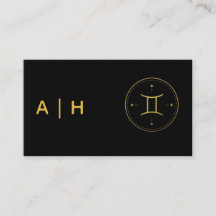Gylden look - Tvillingarna Stjärntecken -monogram