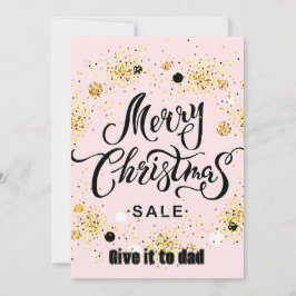 Gylden lycklig stjärna, svart konstnärligt ord God Inbjudningar