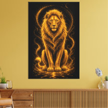 Gylden Majestätisk Lejon – Celestial Light Sparkle