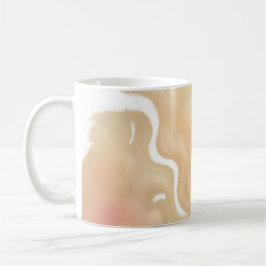 Gylden Molnviskar Abstrakt Kaffemugg
