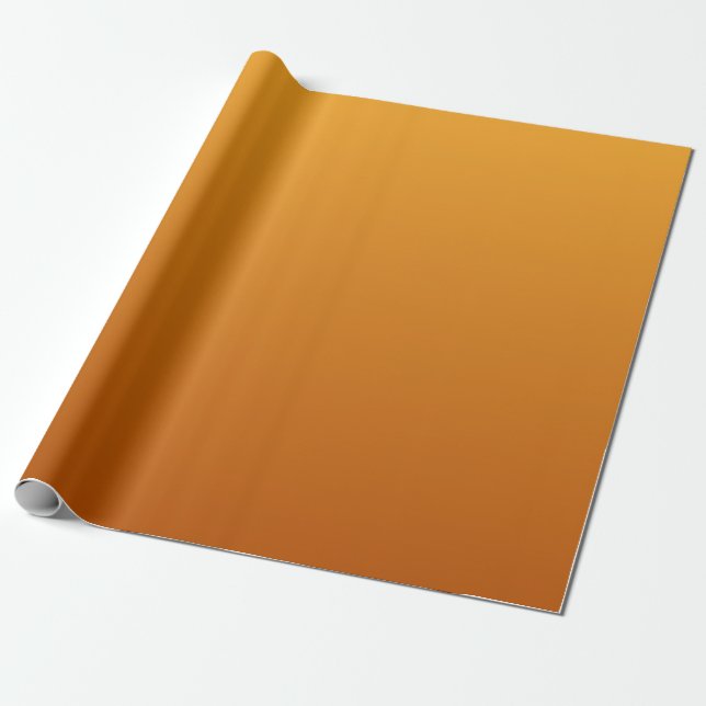Gylden Orange Bränd Orange Gyldenbrun Presentpapper (Utrullad)