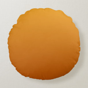 Gylden Orange Bränd Orange Gyldenbrun Rund Kudde