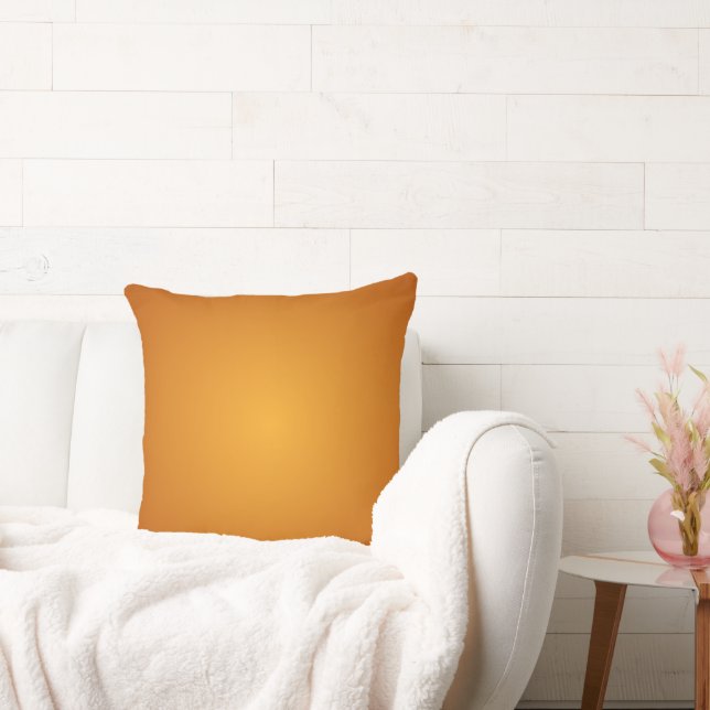 Gylden Orange Bränd Orange Rustik Glad Kudde (Soffa)