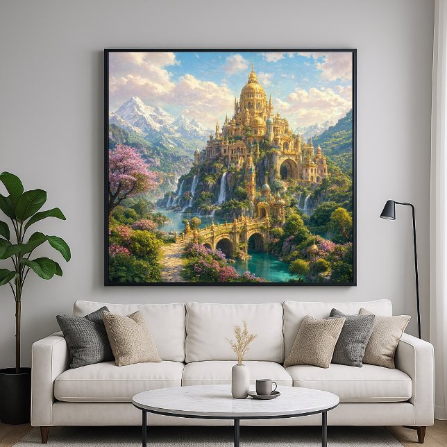 Gylden Palats Fantasy Landskap Poster (Skapare uppladdad)
