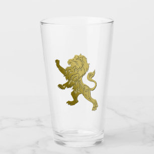 Gylden Royal Lion Glaskopp