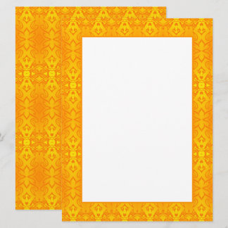 Gyldend Orange Marockansk Damask Meddelande