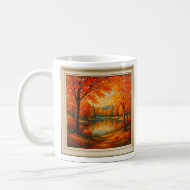 Gyldene Höstreflektioner Kaffemugg (Vänster)