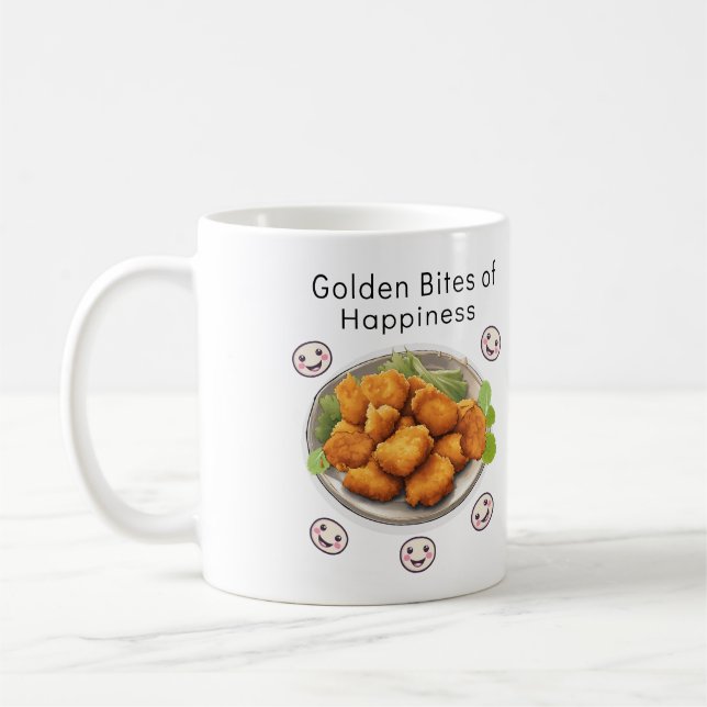 Gyldene lyckobitar kaffemugg (Vänster)