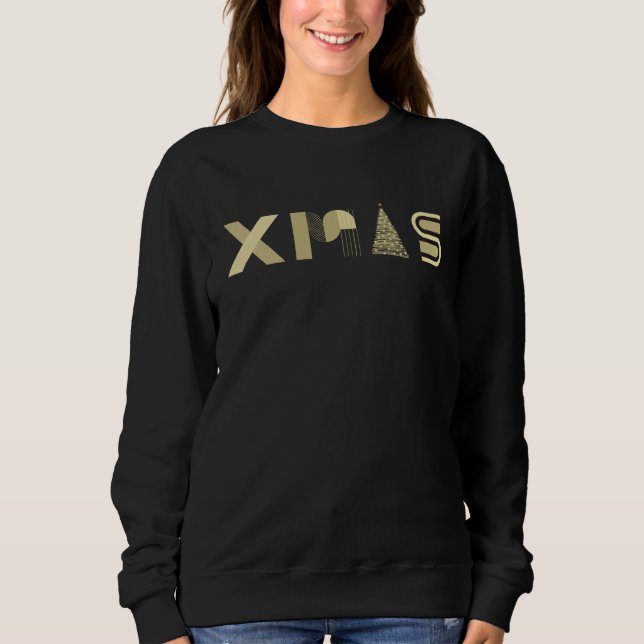 Gyldene XMAS Glow – Festiv Chic T-shirt (Framsida)