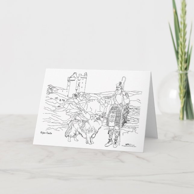 Gylen Castle Scotland Kort (Framsida)