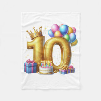 Gyllen 10-årsdag fleecefilt