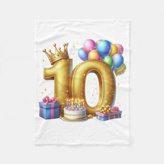 Gyllen 10-årsdag fleecefilt (Framsidan)