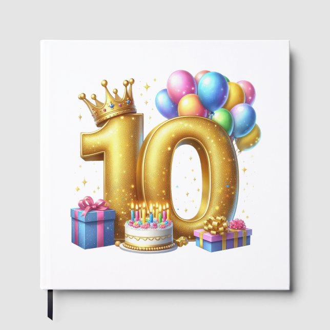 Gyllen 10-årsdag gästböcker (Framsida)
