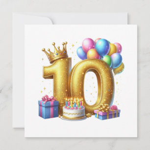 Gyllen 10-årsdag inbjudningar