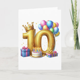 Gyllen 10-årsdag tack kort