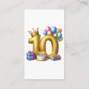 Gyllen 10-årsdag visitkort