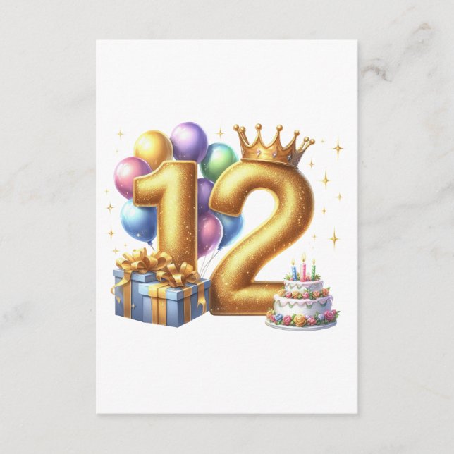 Gyllen 12-årsdag tilläggskort (Framsida)