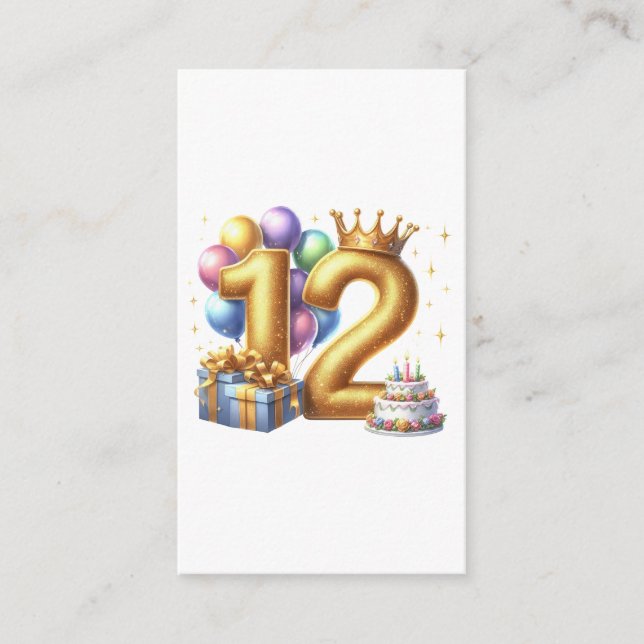 Gyllen 12-årsdag tilläggskort (Framsida)
