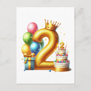 Gyllen 2-årsdag helg vykort