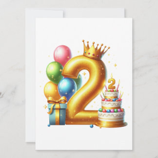 Gyllen 2-årsdag inbjudningar
