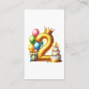 Gyllen 2-årsdag visitkort