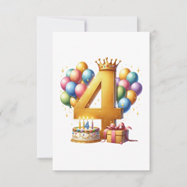 Gyllen 4-årsdag OSA kort (Framsida)