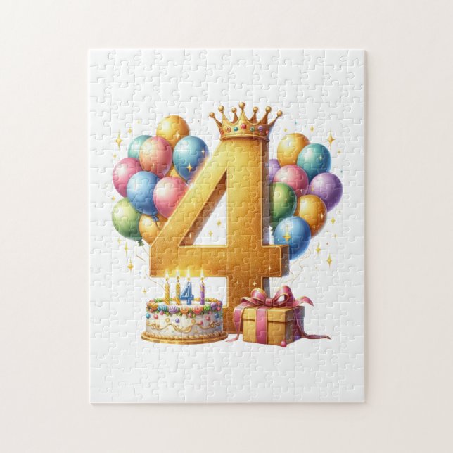 Gyllen 4-årsdag pussel (Vertikal)