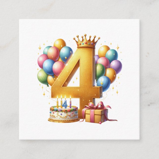 Gyllen 4-årsdag tilläggskort (Framsida)