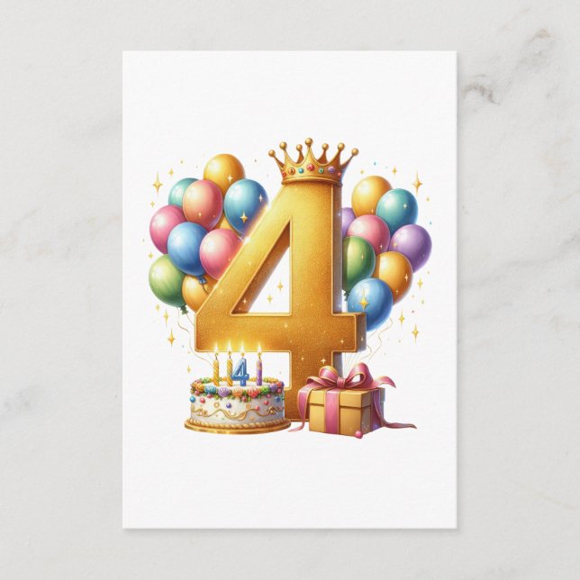 Gyllen 4-årsdag tilläggskort (Framsida)