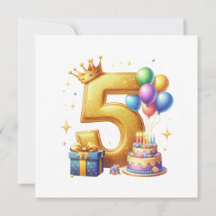 Gyllen 5-årsdag inbjudningar