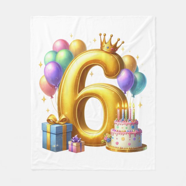 Gyllen 6-årsdag fleecefilt (Framsidan)