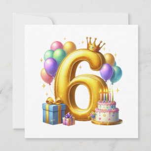 Gyllen 6-årsdag inbjudningar